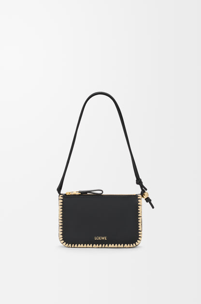 Loewe Rio pouch in classic calfskin and raffia
