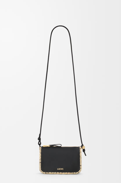 Loewe Rio pouch in classic calfskin and raffia