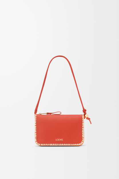 Loewe Rio pouch in classic calfskin and raffia