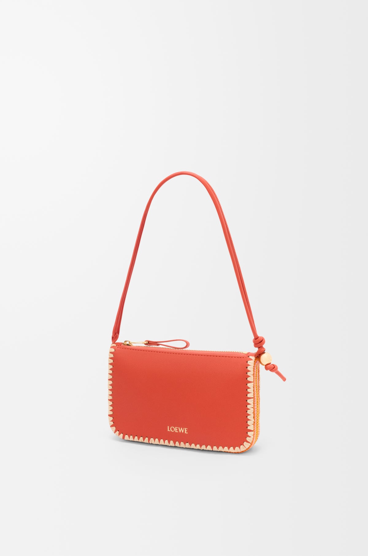 Loewe Rio pouch in classic calfskin and raffia
