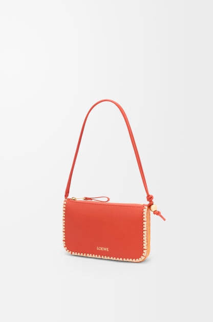 Loewe Rio pouch in classic calfskin and raffia