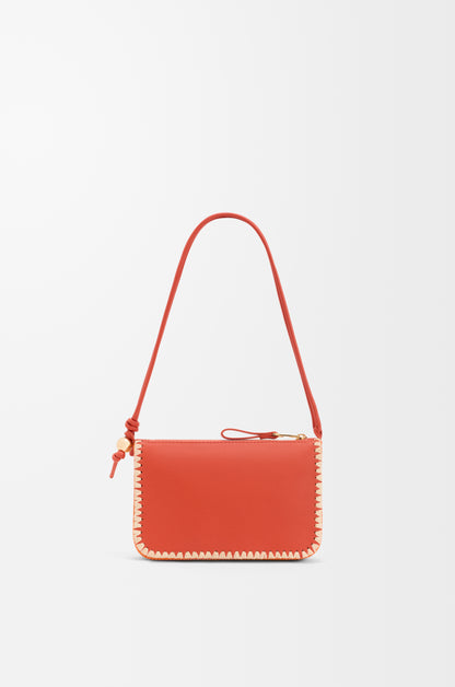 Loewe Rio pouch in classic calfskin and raffia