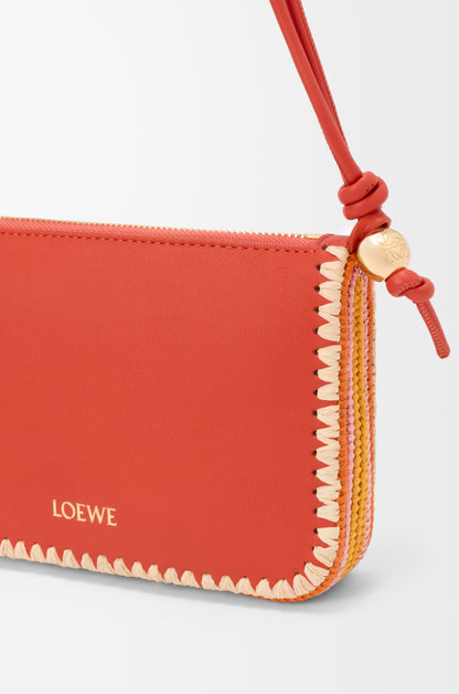 Loewe Rio pouch in classic calfskin and raffia
