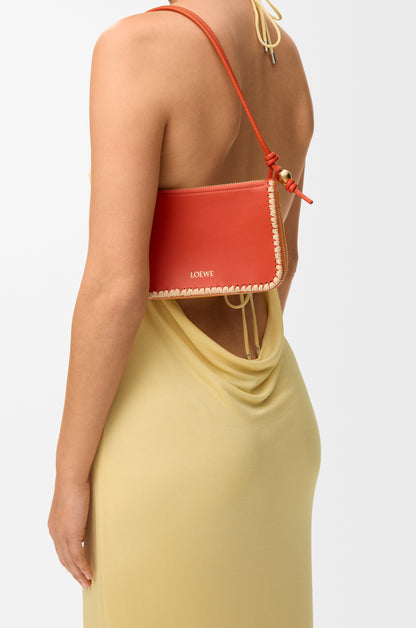 Loewe Rio pouch in classic calfskin and raffia