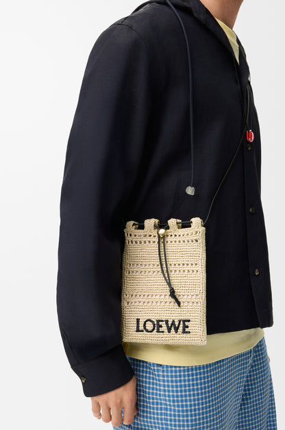 Loewe Drawstring pocket in raffia