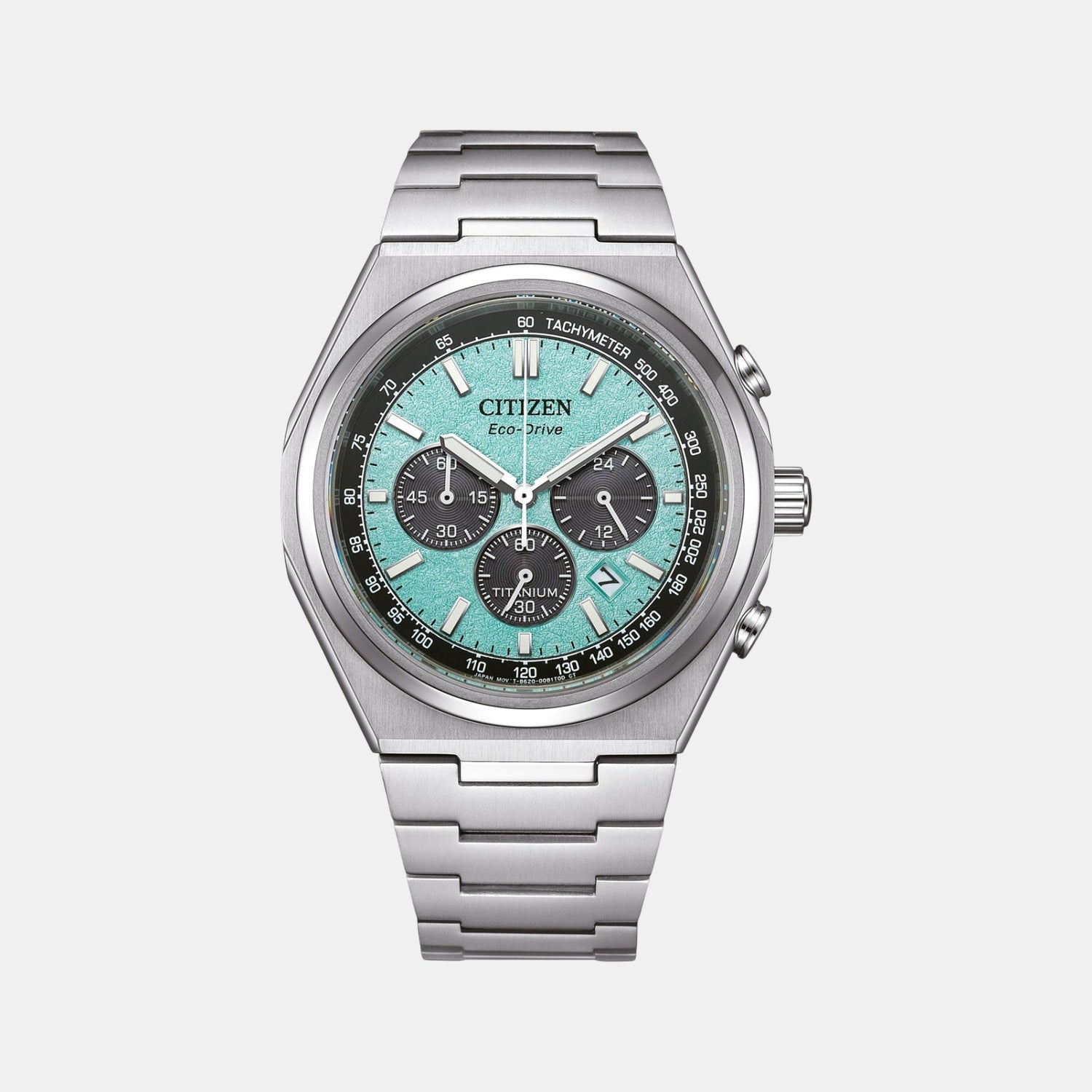Citizen Zenshin Men Quartz Blue Dial Chronograph Titanium Watch Ca4610-85M