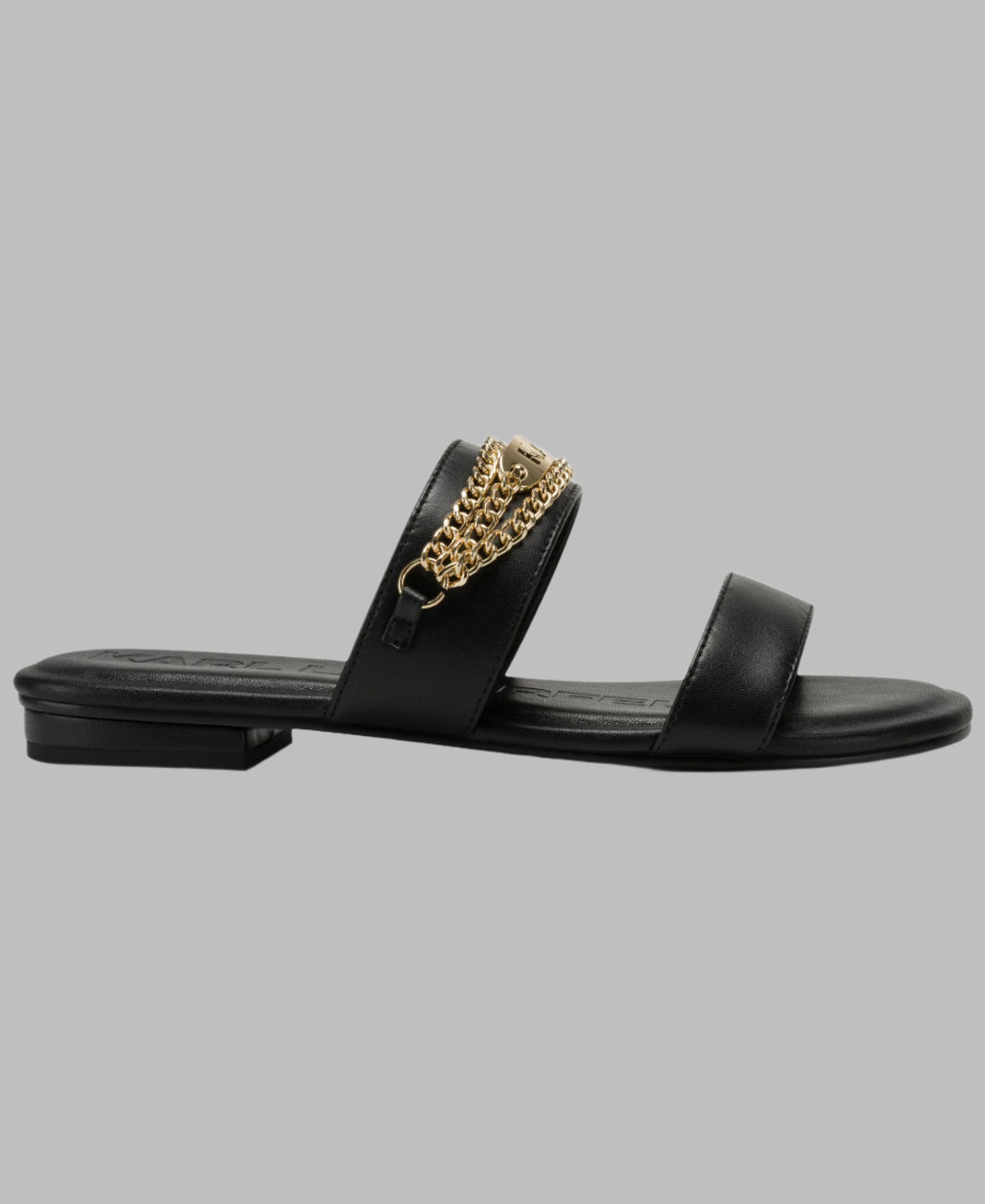 KarlLagerfeld Canne double band flat sandal black