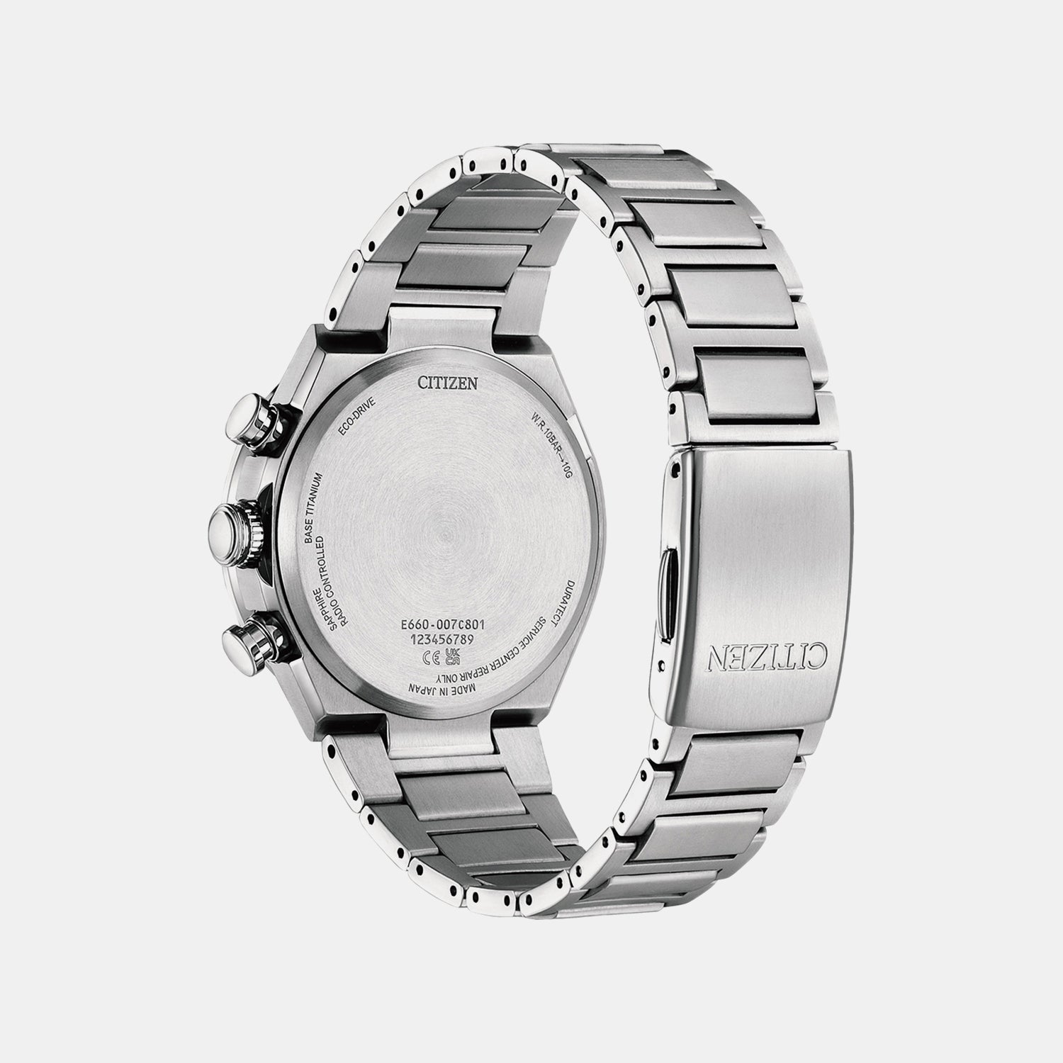 Citizen Eco-Drive Attesa Men Quartz Black Dial Chronograph Stainless Steel Watch Cb5966-69E