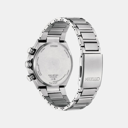 Citizen Eco-Drive Attesa Men Quartz Black Dial Chronograph Stainless Steel Watch Cb5966-69E