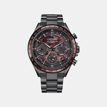 Citizen Attesa Men Quartz Multicolour Dial Chronograph Titanium Watch Cc4077-71Z