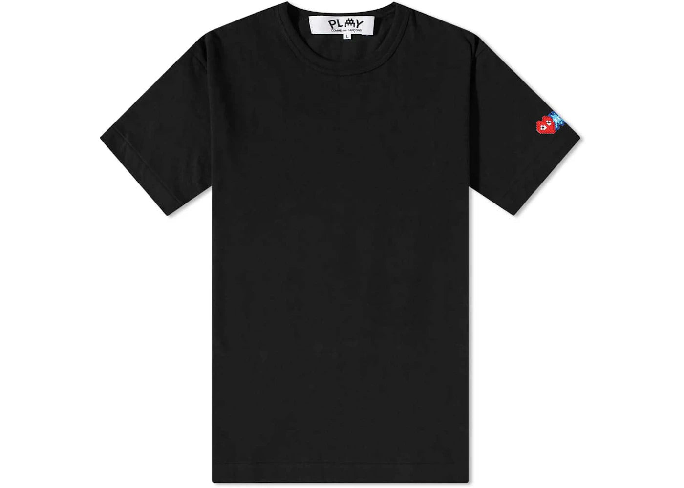 comme des garcons play invader t-shirt black