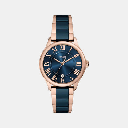 Fossil Gilmore Women Quartz Blue Dial Analog Ceramic Watch Ce1134