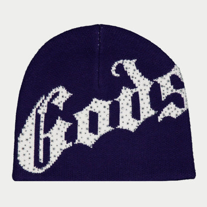 Godspeed Og Logo Studded Beanie (Navy / White)