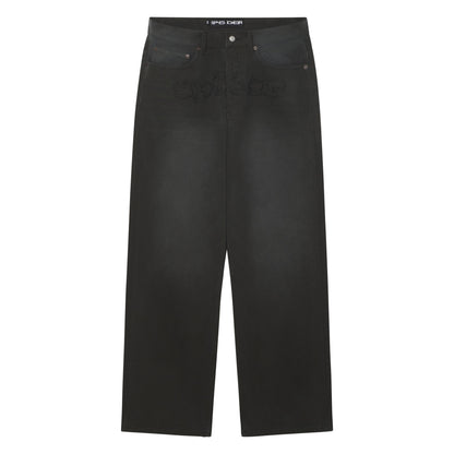 Sp5der Distressed LOGO Denim