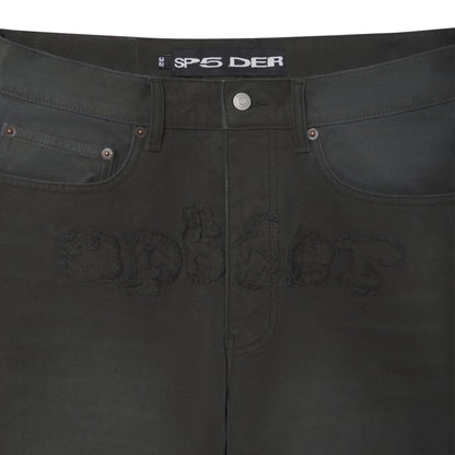 Sp5der Distressed LOGO Denim