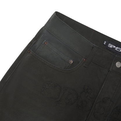 Sp5der Distressed LOGO Denim