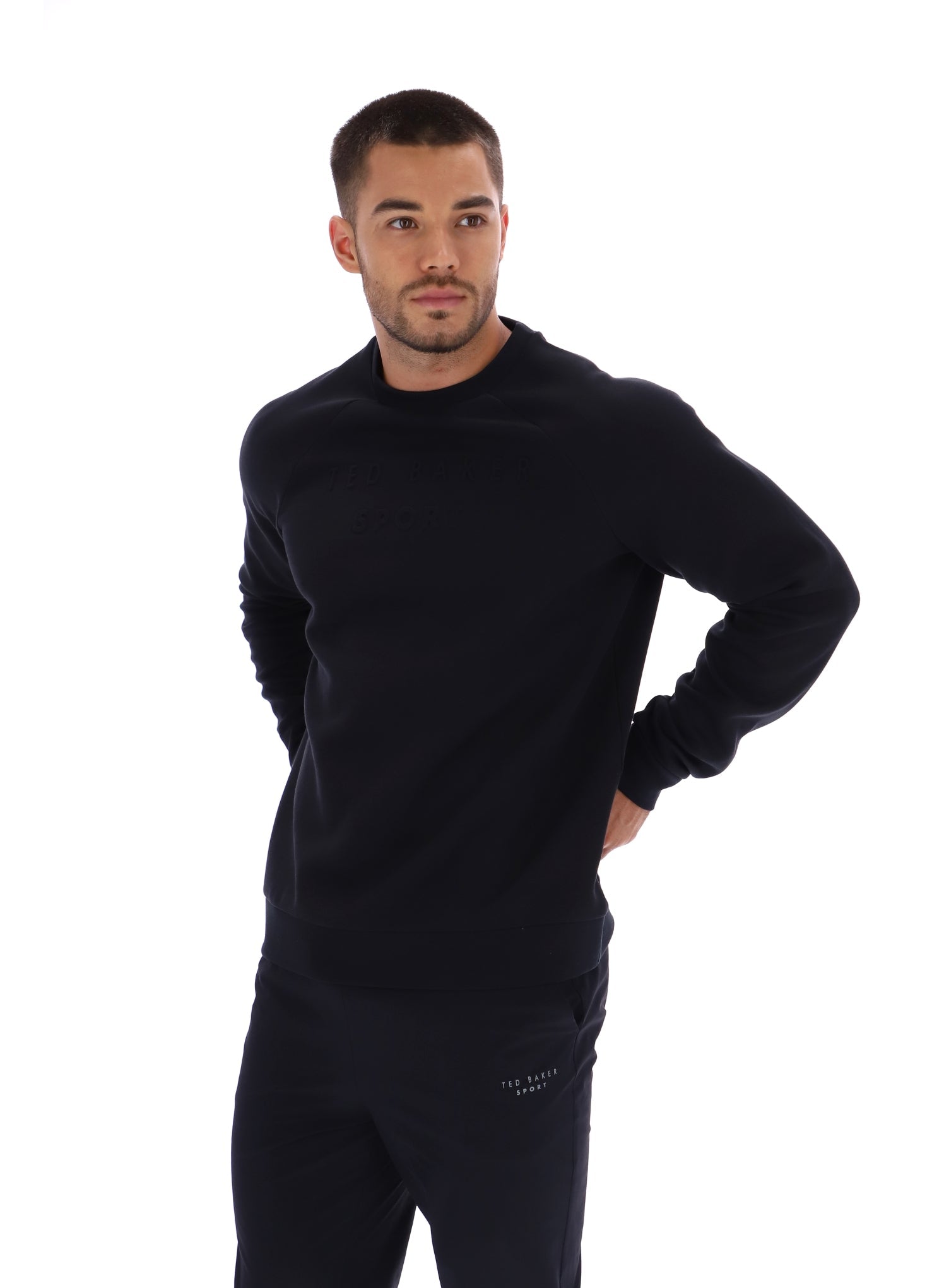 Ted Baker Craig Embossed Logo Crew Neck Training Sweatshirt
