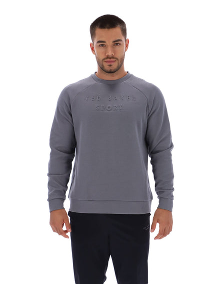 Ted Baker Craig Embossed Logo Crew Neck Training Sweatshirt
