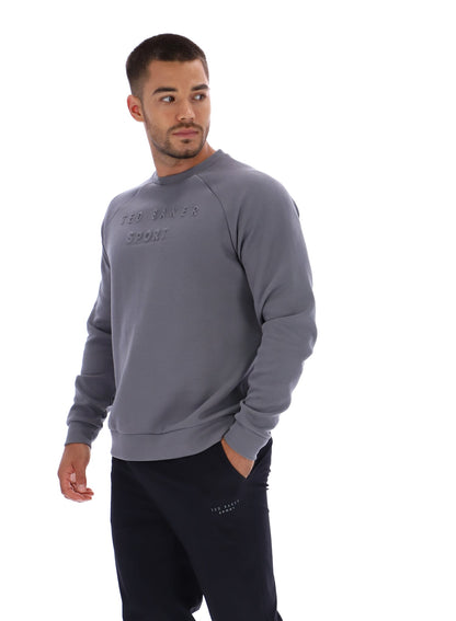 Ted Baker Craig Embossed Logo Crew Neck Training Sweatshirt