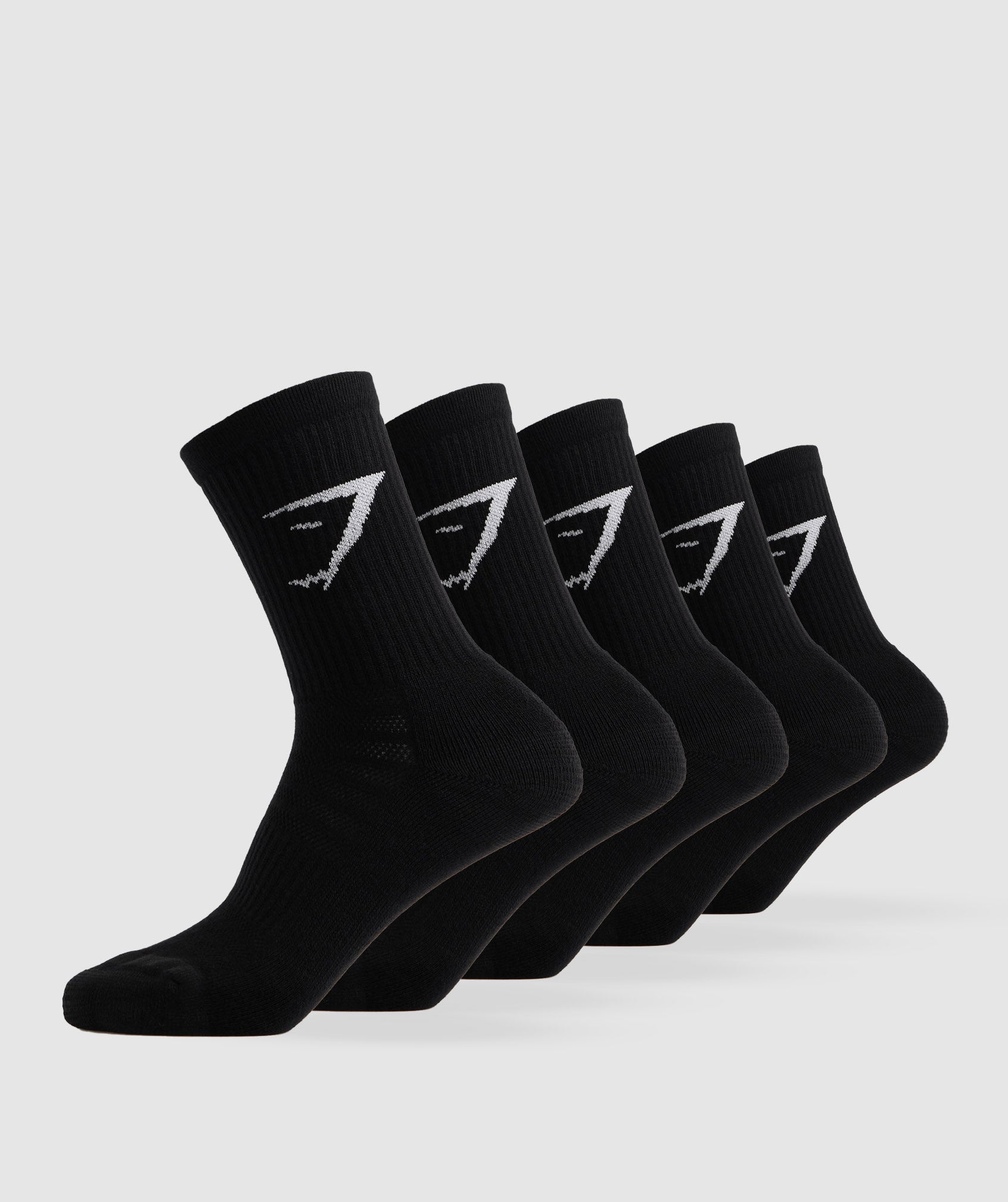 Women's Gymshark Crew Socks 5Pk Black