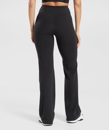 Women's Gymshark Crossover Regular Flared Leggings Black