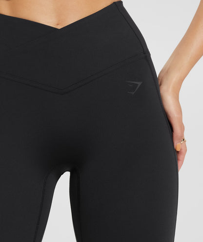 Women's Gymshark Crossover Regular Flared Leggings Black