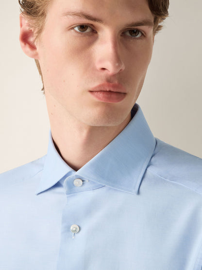 Zegna Light Blue Trofeo Cotton Shirt