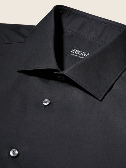 Zegna Black Trofeo Comfort Cotton Shirt