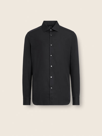 Zegna Black Trofeo Comfort Cotton Shirt