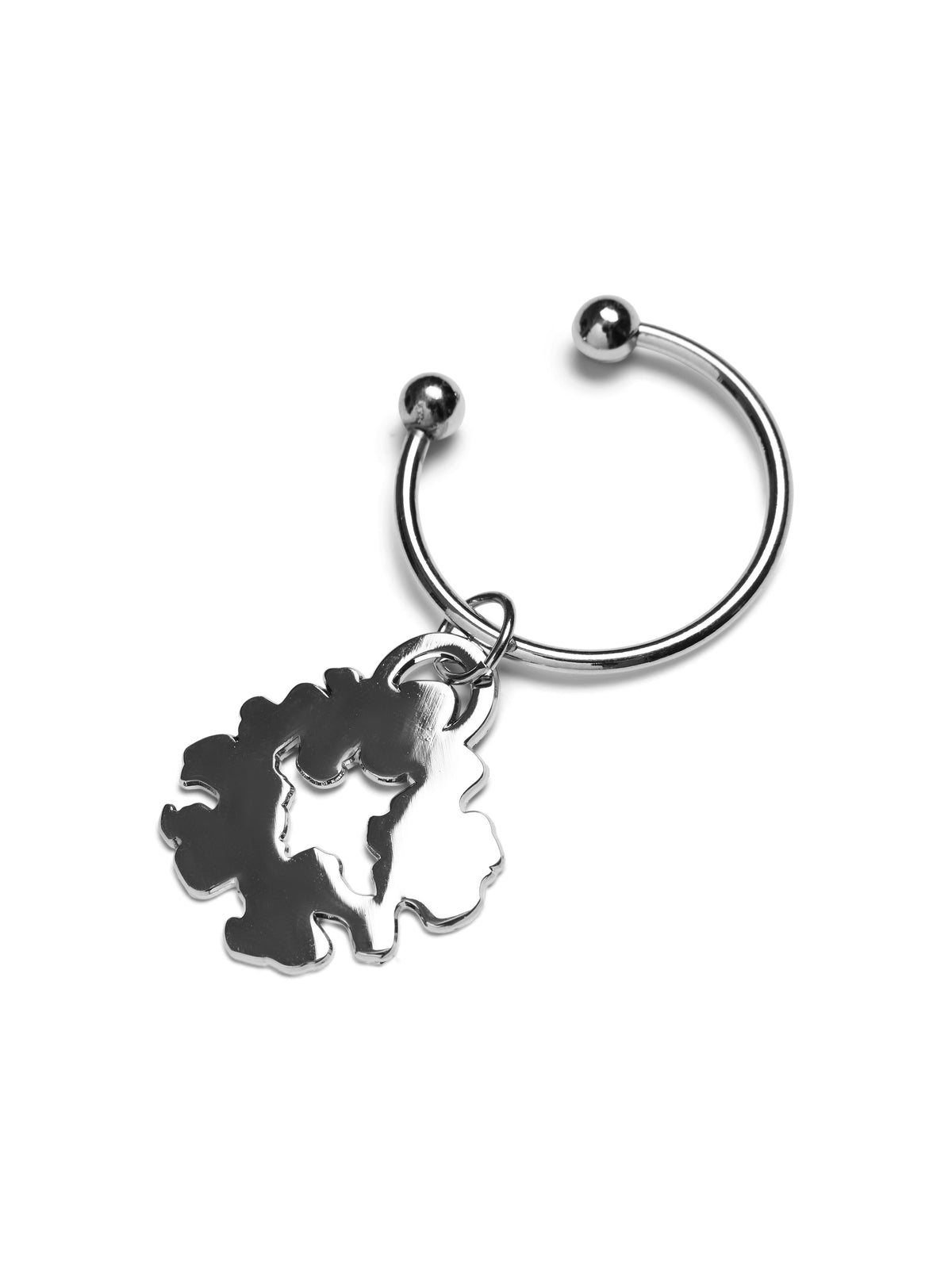 Denim Tears Cotton Wreath Keychain Silver