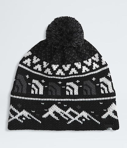 The North Face Cabin Ski Tuke Burnt Umber Jacquard/Pom White Dune Jacquard/Pom TNF Black Jacquard/Pom Summit Gold Him Suit Jacquard/Pom