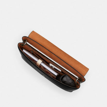 Coach Caleb Messenger Bag Gunmetal Black