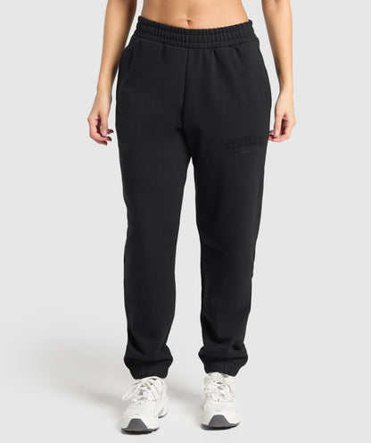 Women's Gymshark Campus Classics Graphic Joggers Black