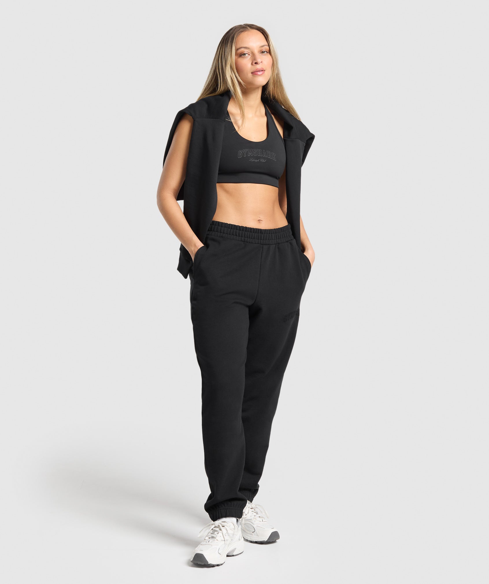 Women's Gymshark Campus Classics Graphic Joggers Black