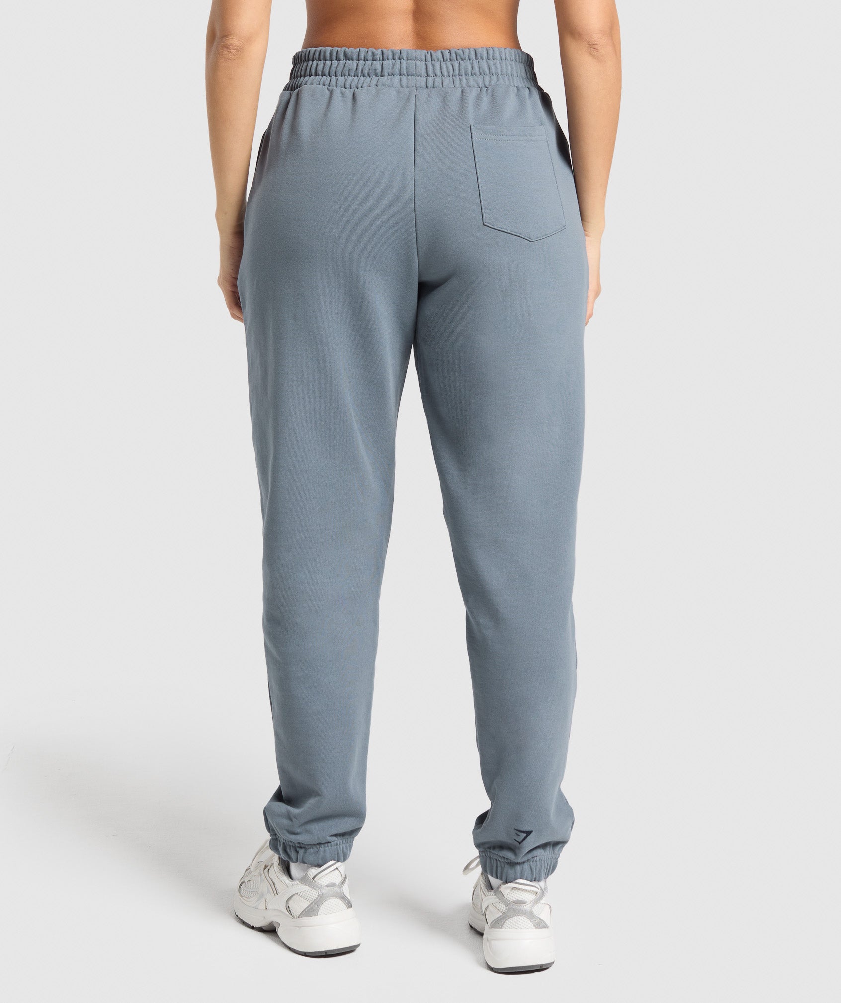 Women's Gymshark Campus Classics Graphic Joggers Iron Blue
