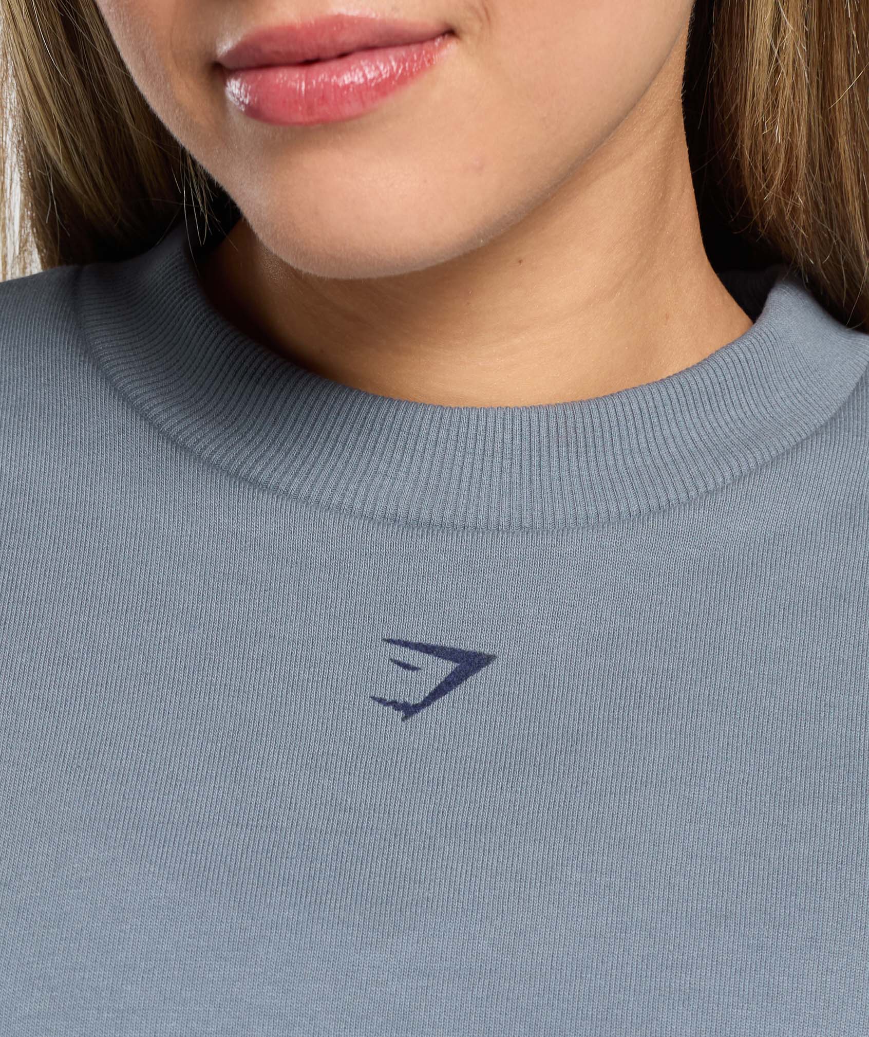 Women's Gymshark Campus Classics Graphic Sweatshirt Iron Blue
