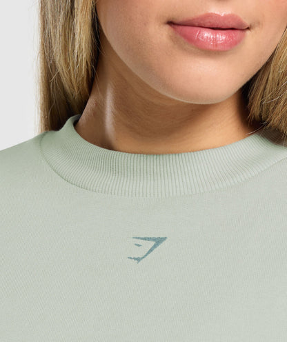 Women's Gymshark Campus Classics Graphic Sweatshirt Stone Grey