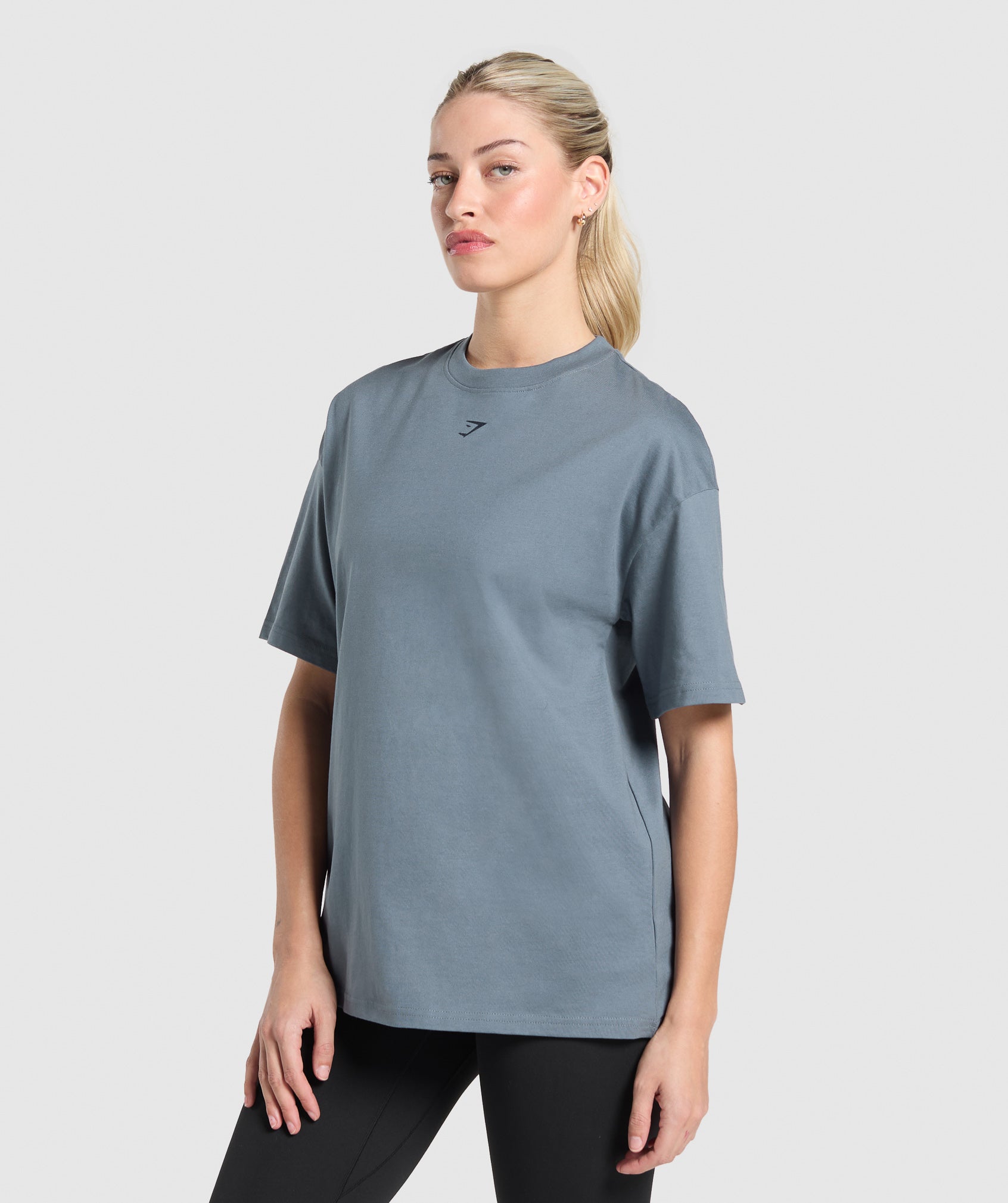Women's Gymshark Campus Classics Graphic T-Shirt Iron Blue
