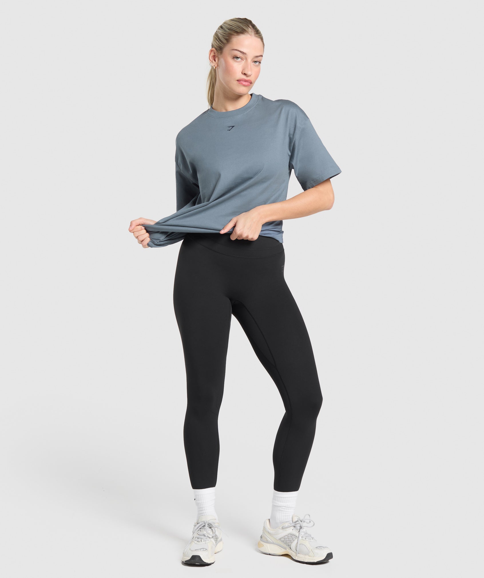 Women's Gymshark Campus Classics Graphic T-Shirt Iron Blue