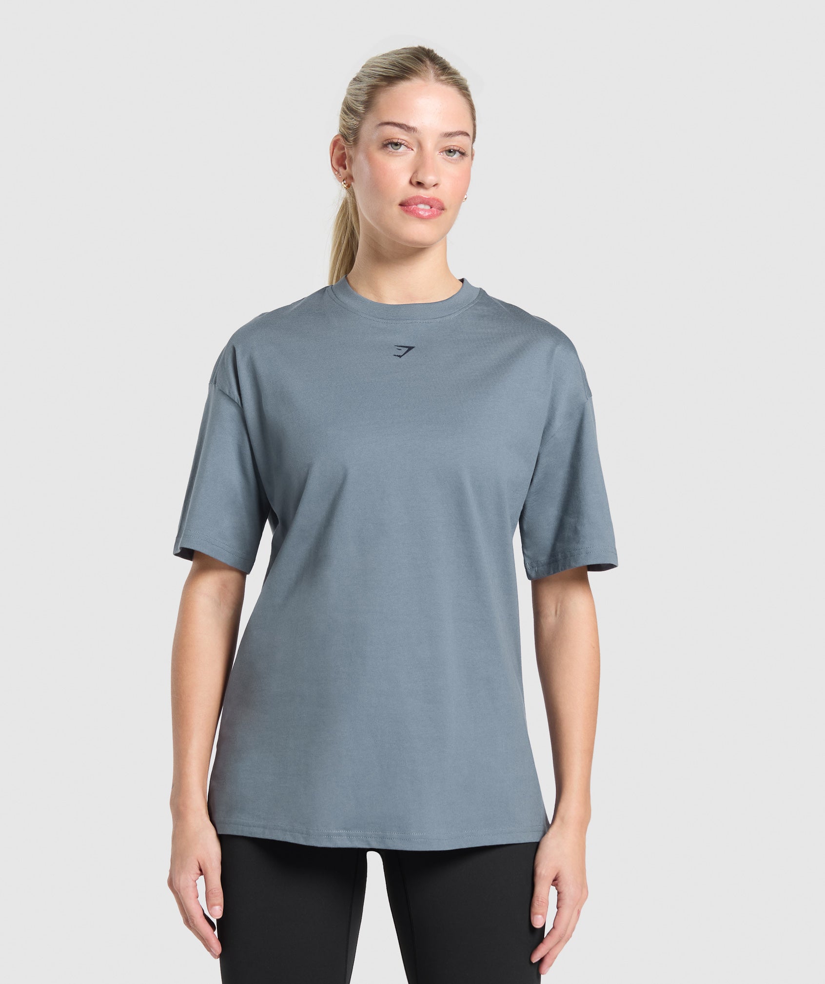 Women's Gymshark Campus Classics Graphic T-Shirt Iron Blue