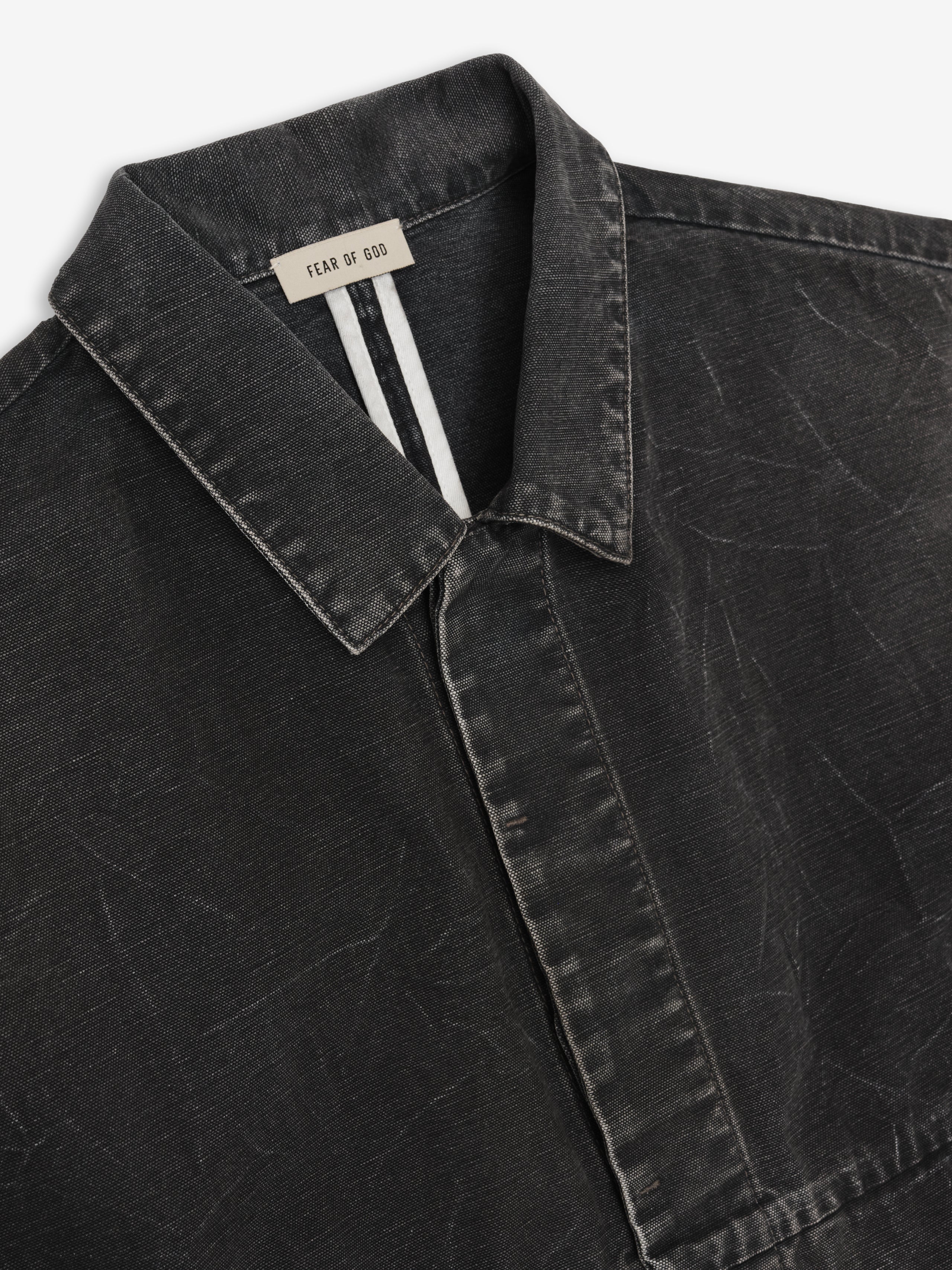 Essentials Canvas Utility Jacket Washed Black