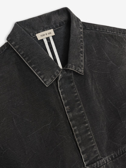 Essentials Canvas Utility Jacket Washed Black