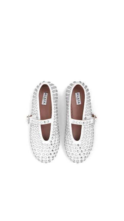 Alaïa Strass Lambskin Ballet Flats