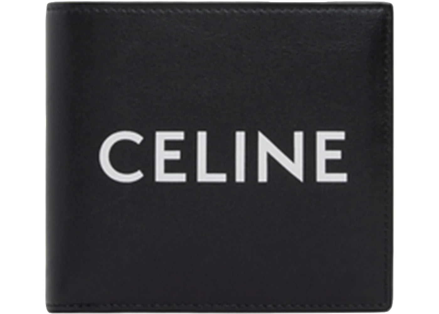 Celine Bifold Celine Print Wallet (4 Slot 2 Note Pockets 2 Flat Pockets) Black White