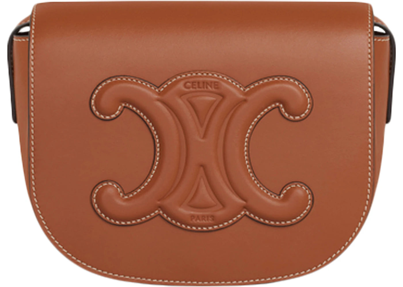 Celine Folco Bag Triomphe Embroidery Tan