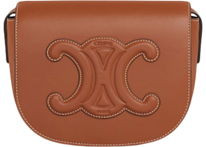 Celine Folco Bag Triomphe Embroidery Tan