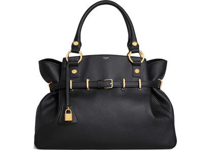 Celine Medium Antia Bag In Supple Calfskin Black