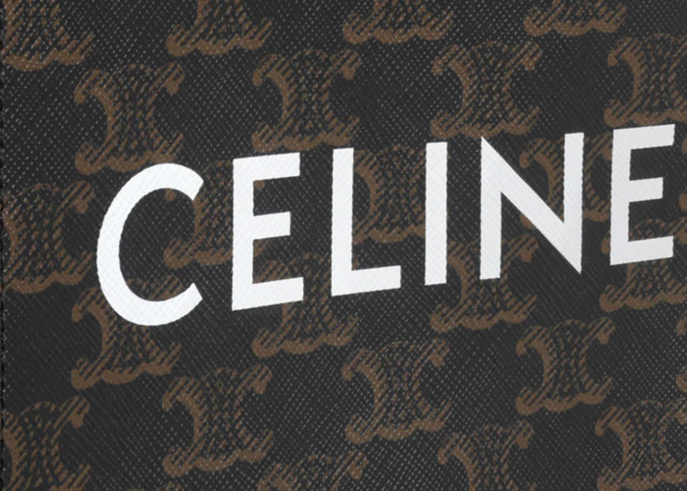 Celine Vertical Mini Tote Triomphe Canvas Tan