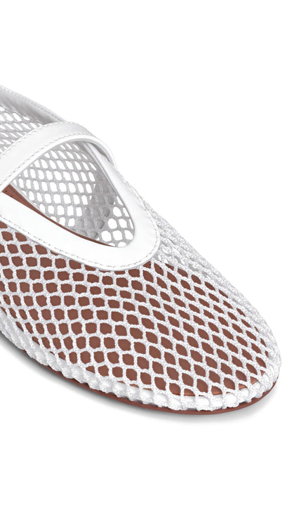 Alaïa Ballet Flats In Fishnet