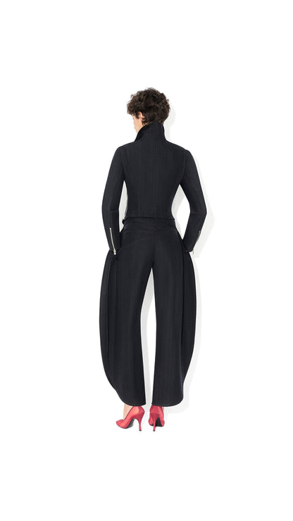 Alaïa Wool Denim Biker Jacket